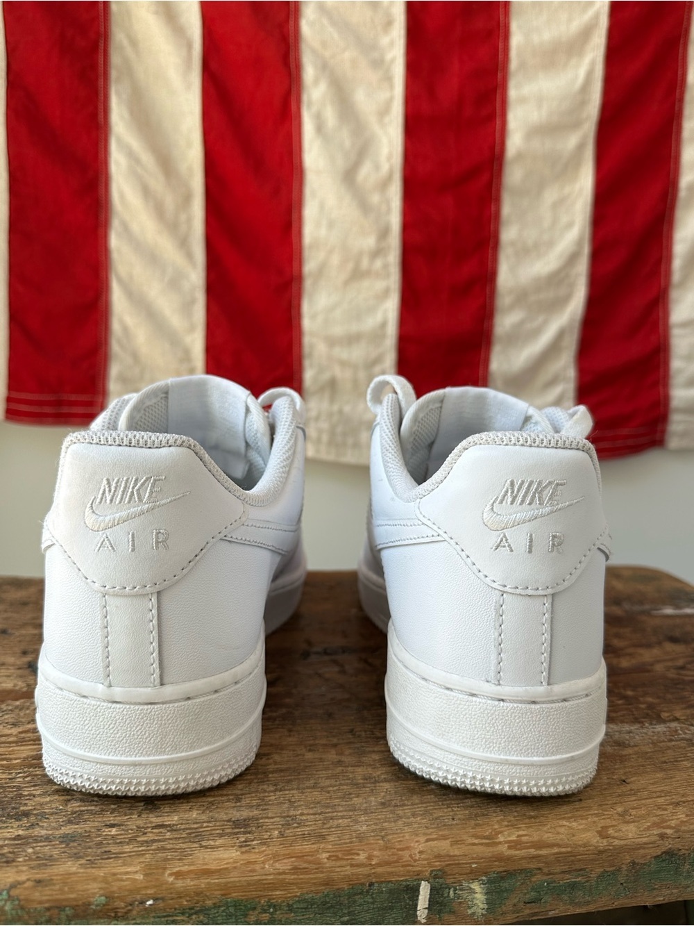 Nike Air Force 1 Low Top White Sneakers – Size 8.5 - Picture 2 of 10